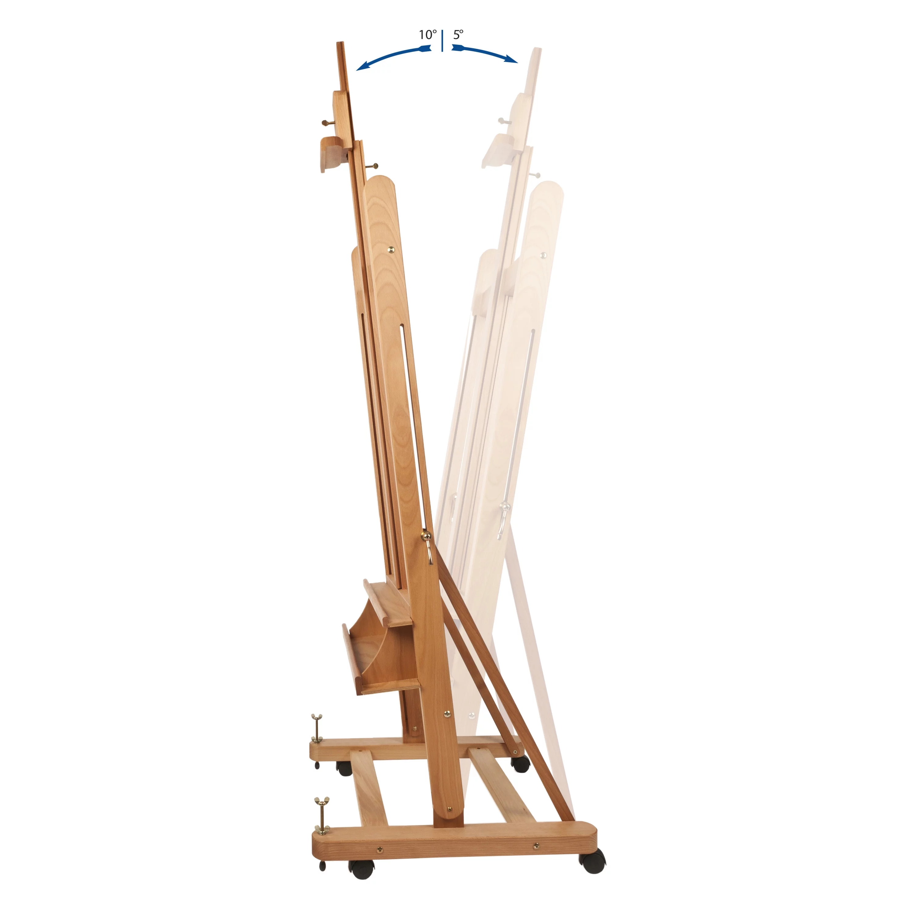 Mabef Deluxe Studio Easel, Italian Craftsmanship Beechwood, H Frame