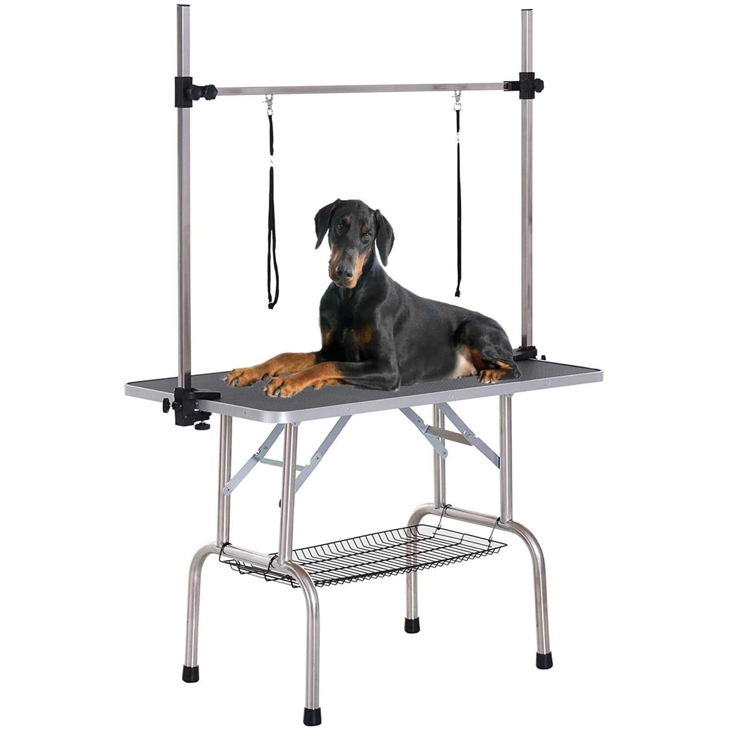 TRODEP Pet Grooming Table for Large Dogs Professional Heavy Duty Adjustable Dog Grooming Table with Arm &amp; Noose &amp; Mesh Tray - Pet Supplies online store