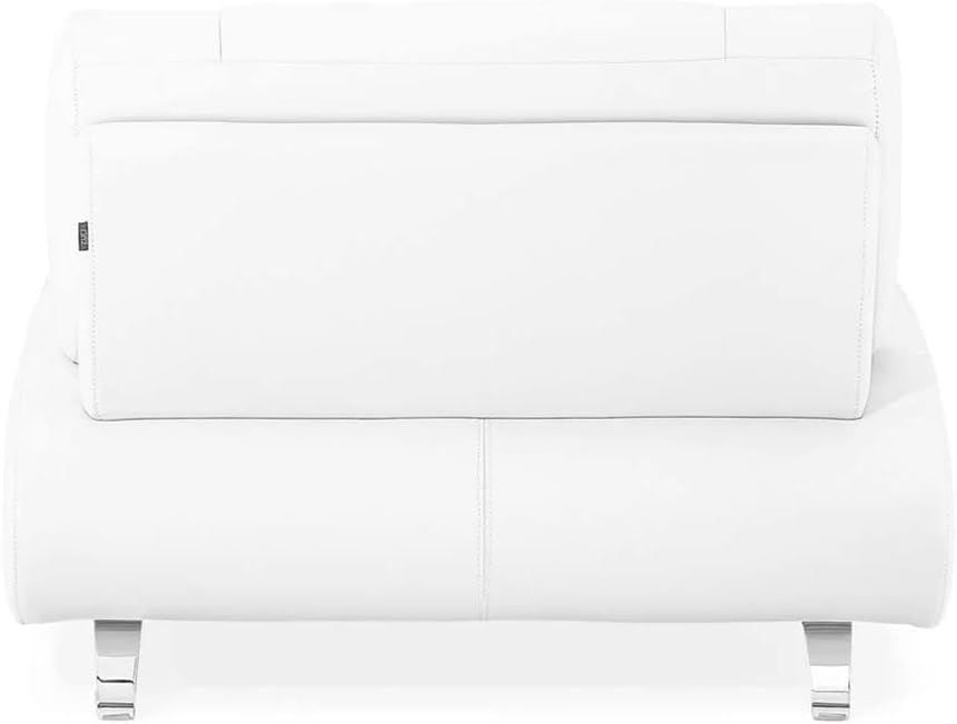 ZURI Modern Aspen White Microfiber Leather Chair