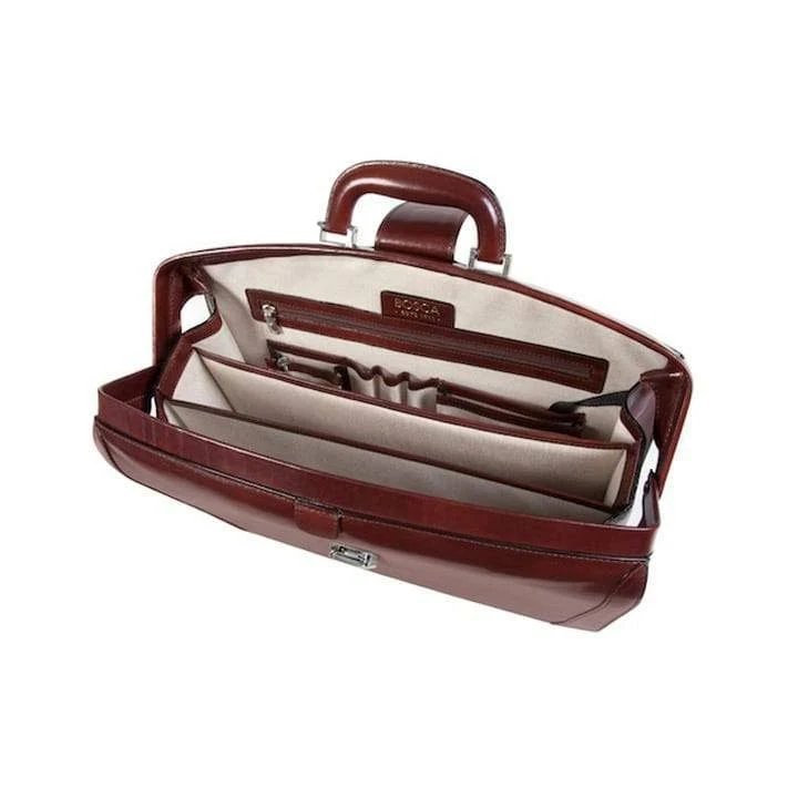 Bosca Old Leather Partners Brief Dark Brown