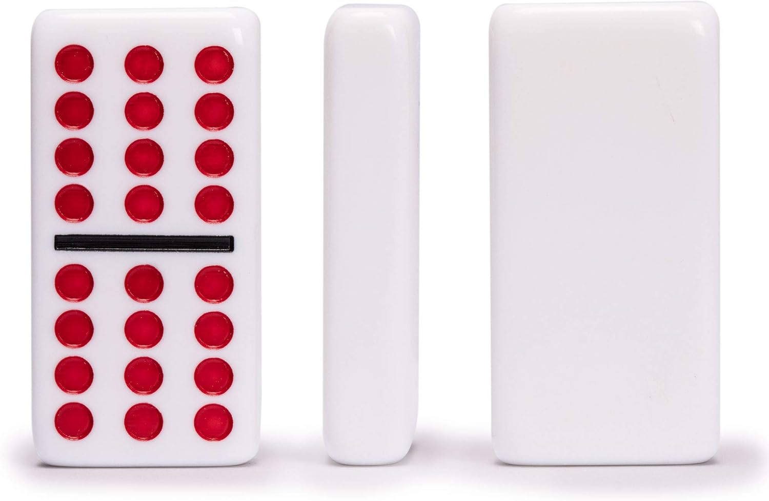 Yellow Mountain Imports Mexican Train Complete Set with Double 12 Dominoes (Pips/Dots), Wooden Hub, Die Cast Train Markers, and Scorepad