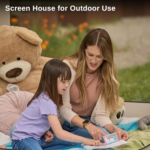 EAST OAK Screen House Tent Pop-Up, Portable Screen Room Canopy Instant Screen Tent 10 x 10 FT with Carry Bag for Patio, Backyard, Deck & Outdoor Activities, Beige