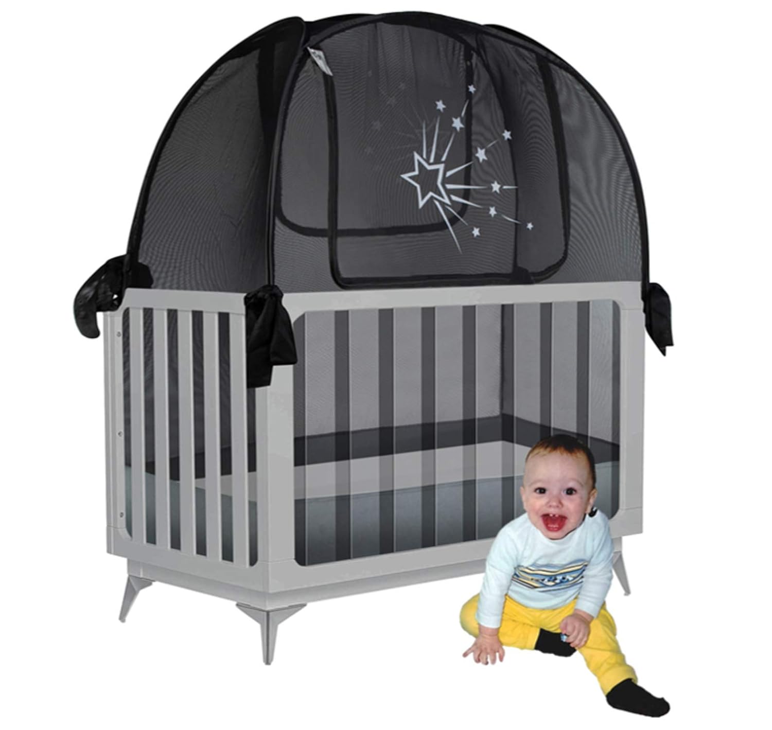 Aussie Cot Net - Twin Pack 2 Popup Baby Crib Tents - Premium Net Cover Crib Tent to Keep Baby from Climbing Out - See Through Crib Netting - Nursery Mosquito Net