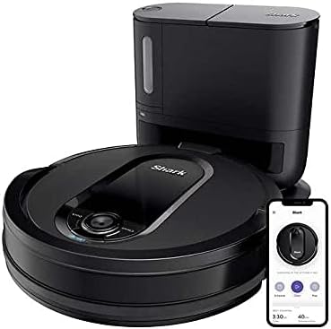 (Refurbished) Amazon Renewed Shark IQ App-Controlled Self-Charging Robot Vacuum, RV100AE/UR1000SR - Black