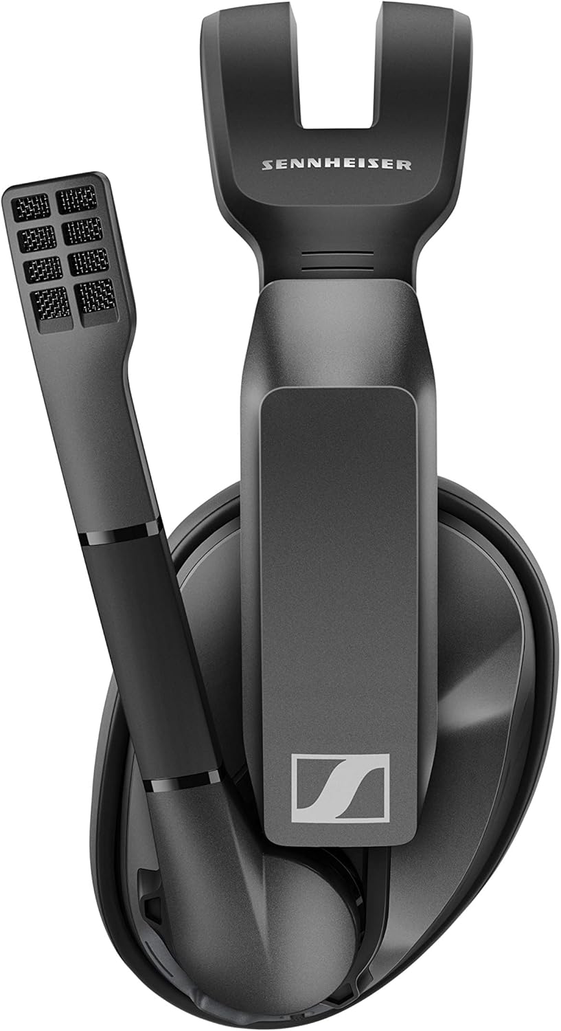 Sennheiser GSP 370 Over-Ear Wireless Gaming Headset, Low-Latency Bluetooth,Noise-Cancelling Mic, Flip-to-Mute, Audio Presets - PC, Mac, Windows, and PS4 Compatible - Black