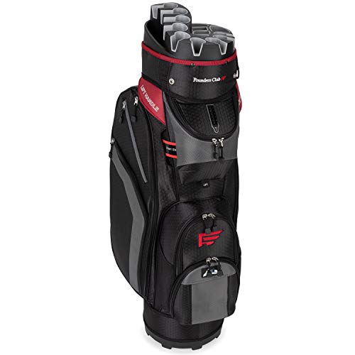 Founders Club Generation 2 Organizer Golf Cart Bag for Men with 14 Way Head Lock Anti Rattle Divider Top