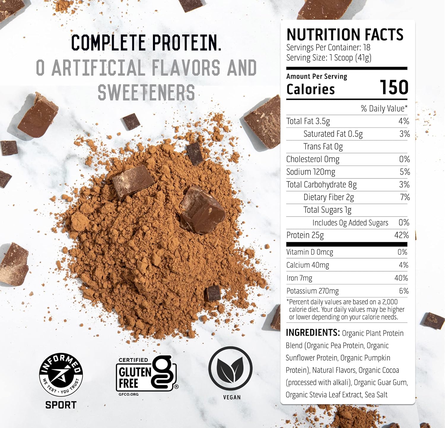 Ascent Whey 4 lb + Plant Protein Powder 18 Servings - Chocolate