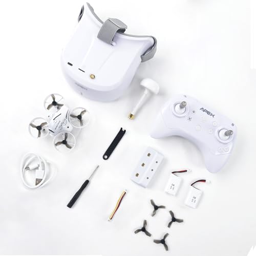 APEX VR70 FPV Drone Kit, Drone with Goggles,Brushed FPV Racing drone for Beginners,Low-Latency 5.8G Transmission, Drop-Resistant