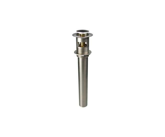 Mountain Plumbing MT741/BL EZ-CLICK Soft Touch Round Lavatory Drain with Overflow Black