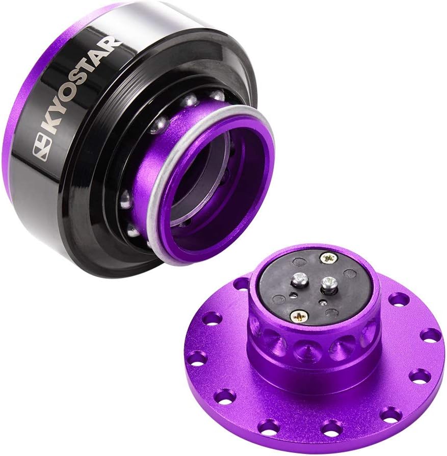 WKD Titanium Steering Wheel Quick Release Hub Adapter Snap Off Boos Kit Black #8313