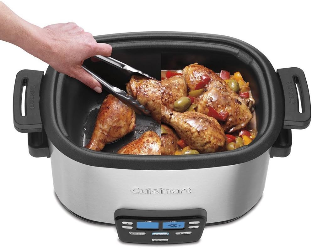 Cuisinart 3-In-1 Cook Central Multi-Cooker, Slow Cooker, Steamer - Renewed