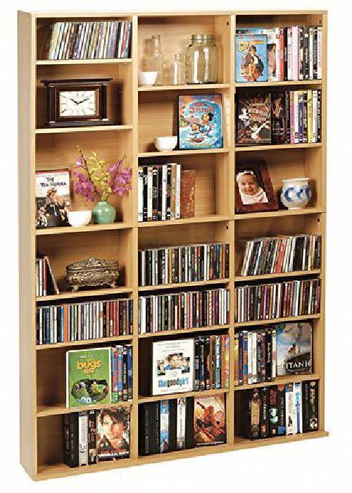 Atlantic Oskar Adjustable Media Wall-unit - Holds 756 CDS 360 DVDs or