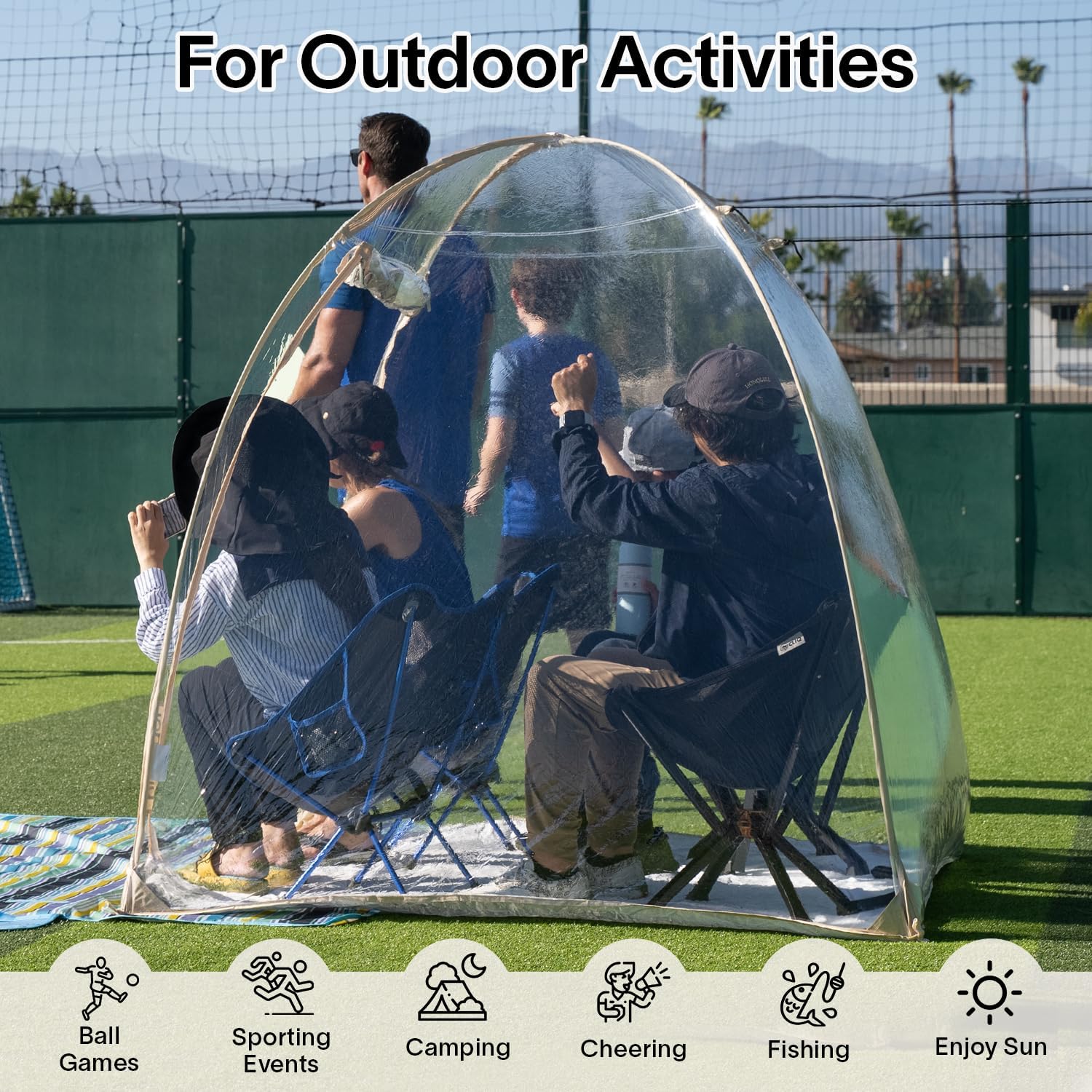 Tent Clear Bubble Tent Weatherproof Pod Tent Winter Pop up Tent for Outside Tent Cold Weather Tent