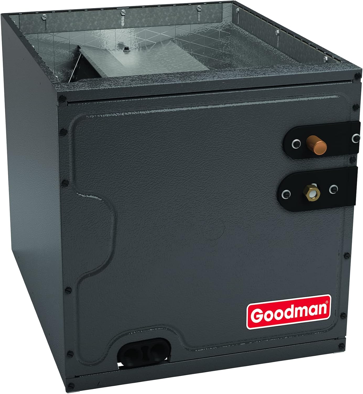 Goodman 3 Ton 14 SEER Air Conditioner with Split System, GSX140361 - Indoor Downflow Coil, CAPFA4226D6-120,000 BTU 80% Efficiency upflow, Horizontal Gas Furnace, GM9S801205DN