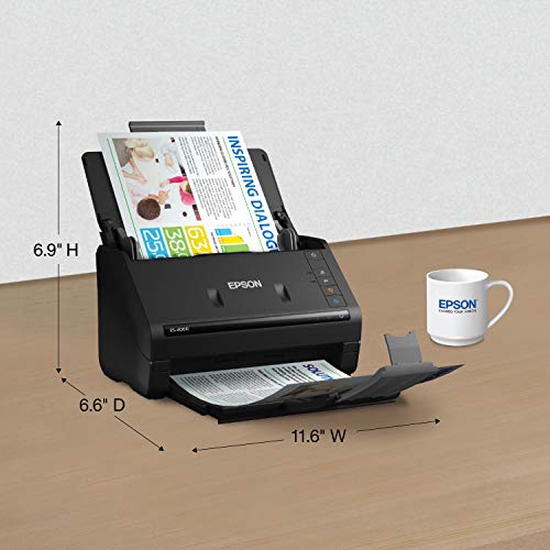 Epson Workforce ES-400 II Color Duplex Desktop Document Scanner for PC and Mac, with Auto Document Feeder (ADF) and Image Adjustment Tools, ES-400 II
