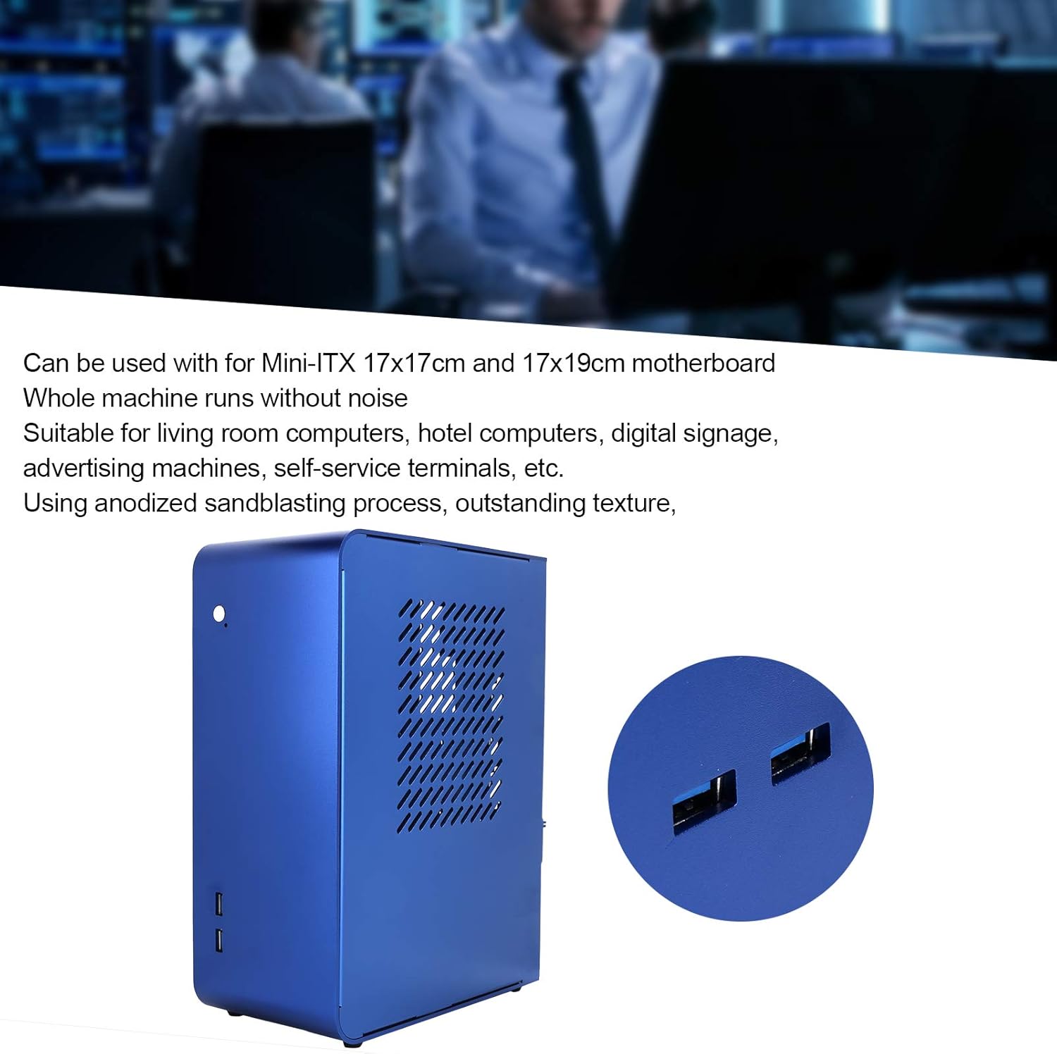 125 Mini ITX PC Casing, Small Form Factor Mini-ITX Computer Case, Computer Mini Case for ITX HTPC Home Theater Motherboard for Desktop Accessories