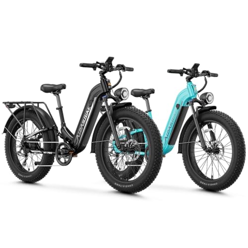M1 Pro Electric Bike, 1800W Peak Motor Electric Bike for Adults, 48V 17.5Ah, 26'' x 4.0'' Fat Tire Electric Mountain Bike, Ebike with 85 Miles, 36MPH, 7 Speed 110Nm and Dual Suspension