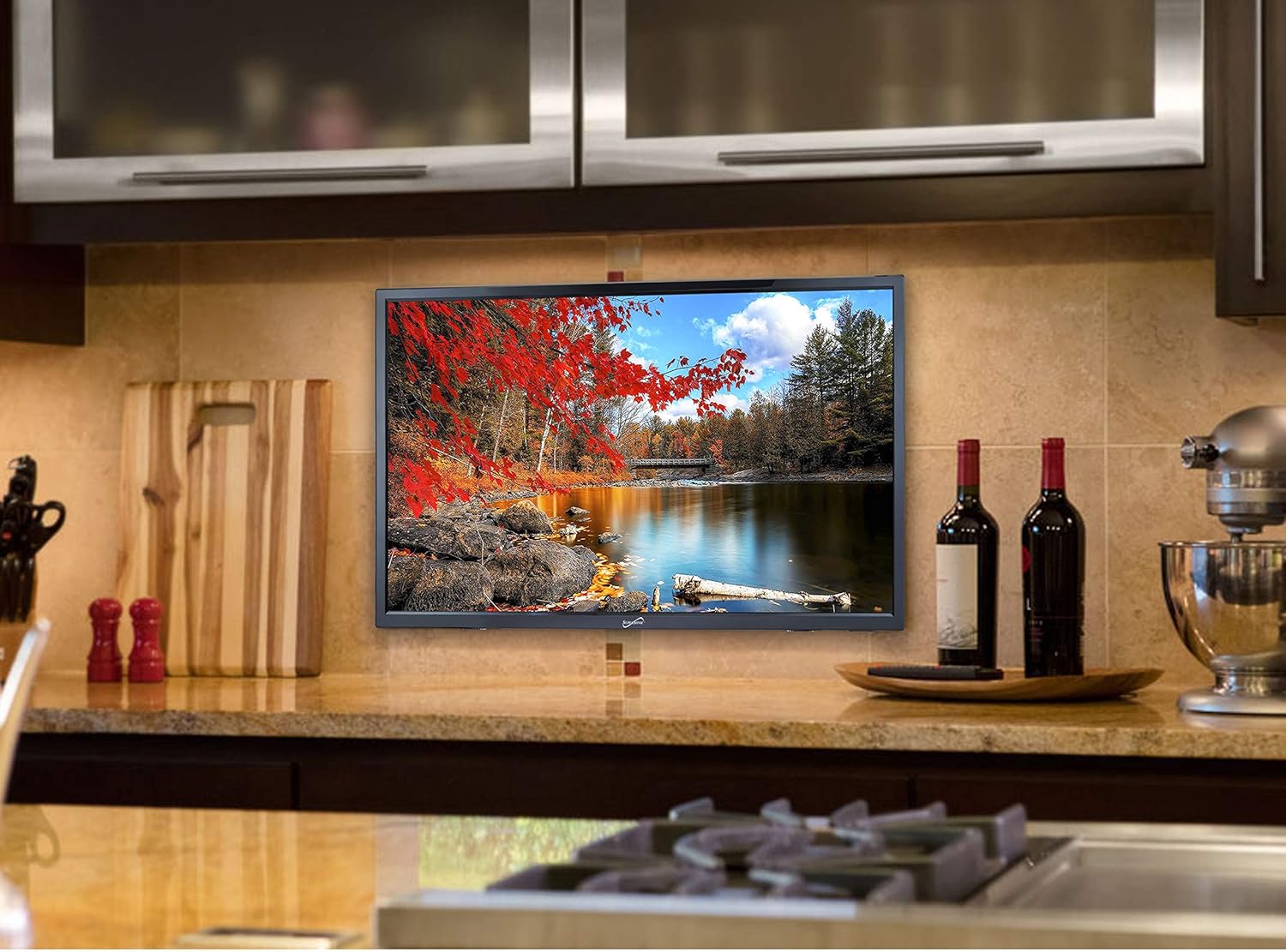 SuperSonic SC-2411 LED Widescreen HDTV & Monitor 24 Flat Screen with USB Compatibility, SD Card Reader, HDMI & AC/DC Input: Built-in Digital Noise Reduction (DC Cable not Included)