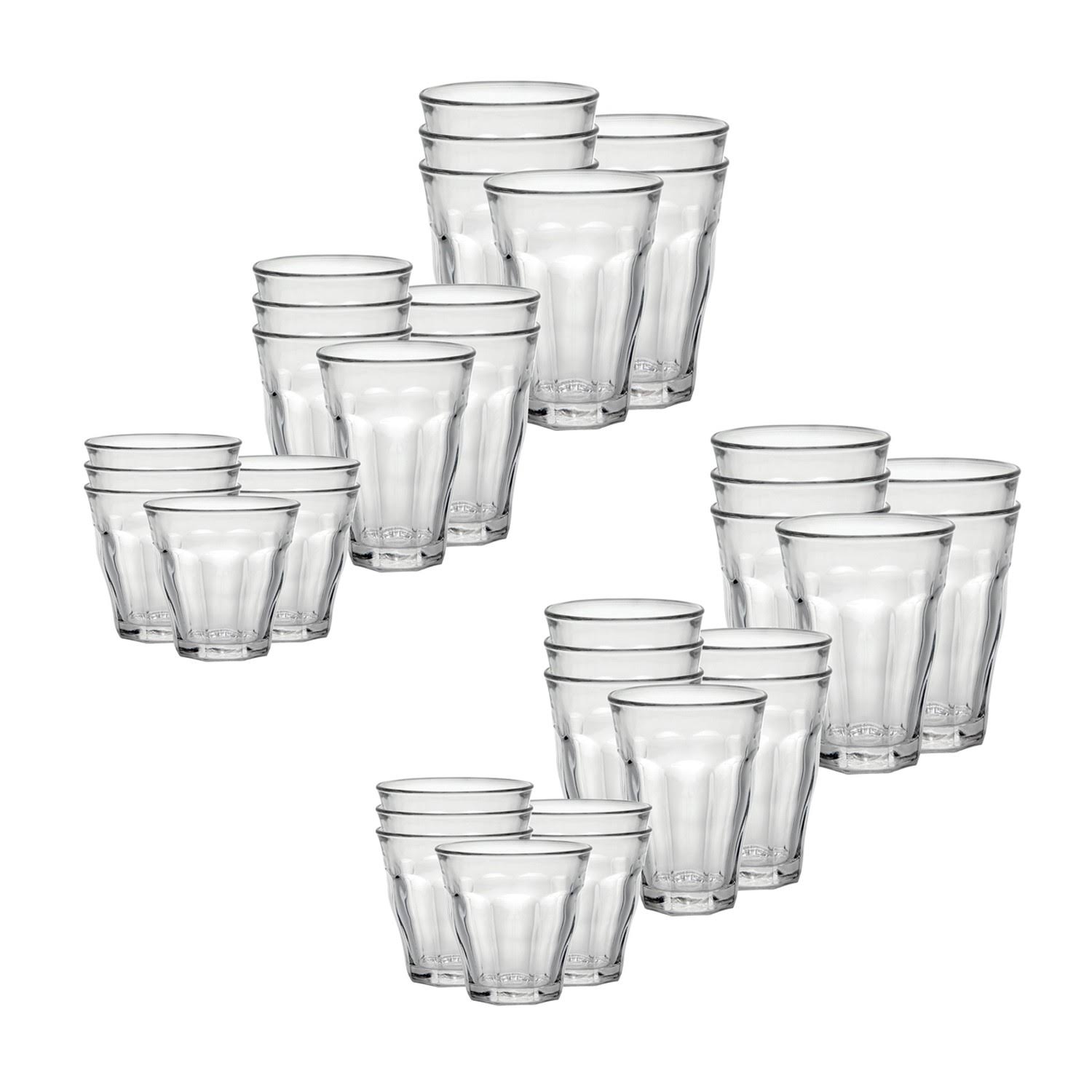 Duralex Picardie 36 Piece Clear Tempered Glass Drinkware and Tumbler
