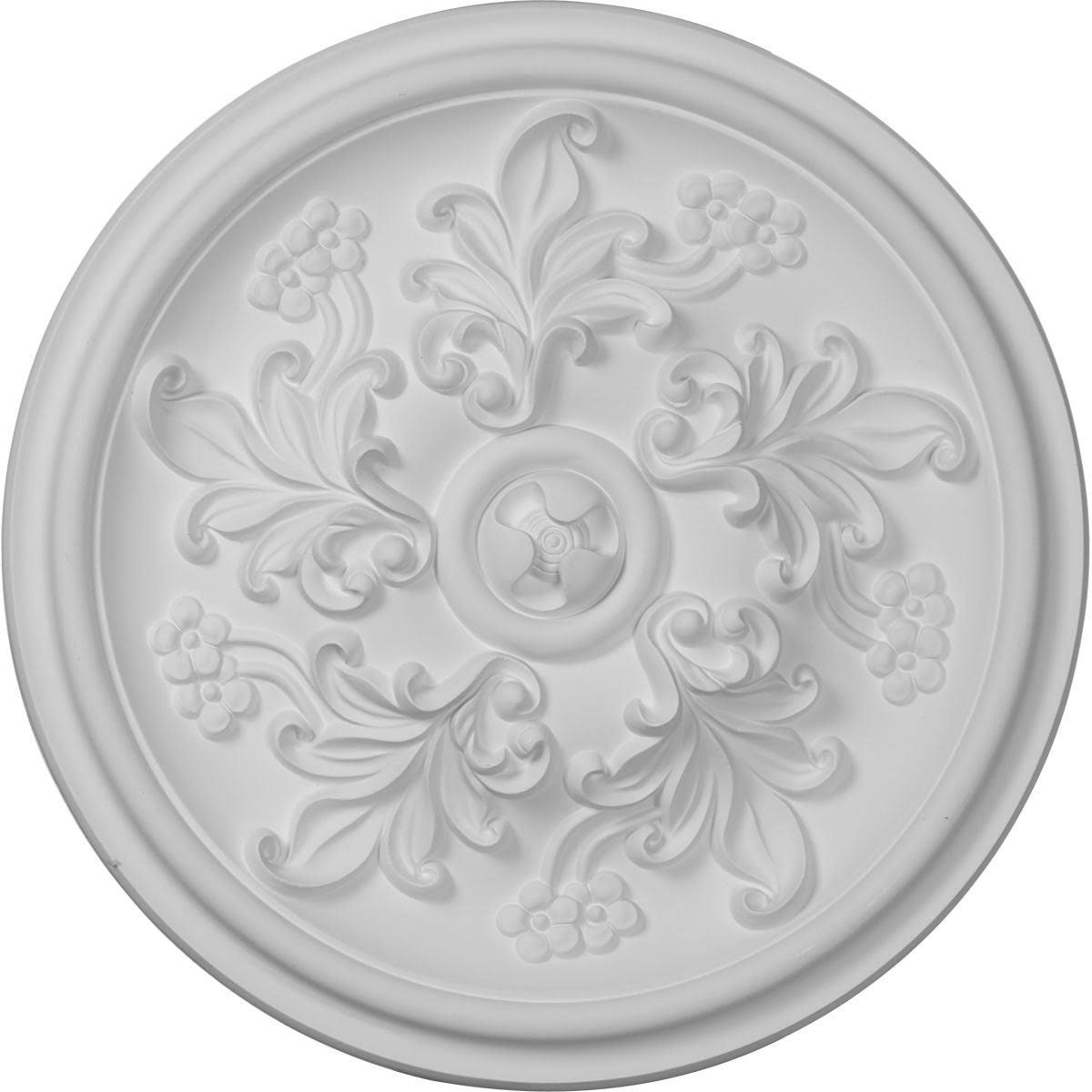 14 1/2x22OD x 2 3/4x22P Katheryn Ceiling Medallion (Fits Canopies Up to 2 1/8x22), Hand-Painted Gold