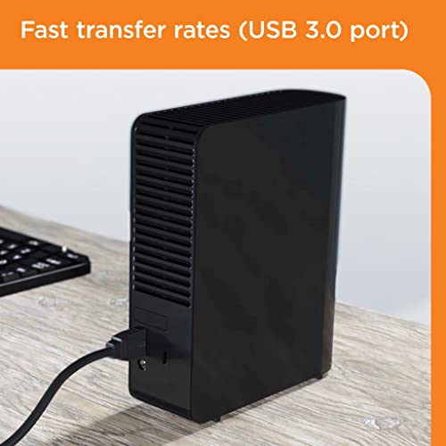 WD 22TB Elements External Hard Drive, Desktop HDD storage, USB 3.0 compatible, Fast Transfer rates, Easy add on storage for all your pictures, videos, music and documents, Black