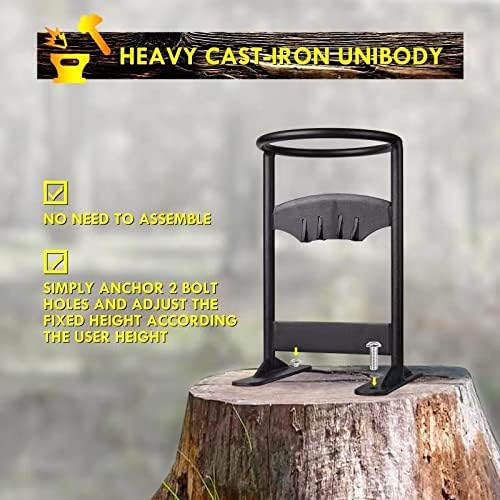 JOMUGY Firewood Kindling Splitter Racker, Hand Cutter Wood Log Cracker Splitter for Campsite Home ��