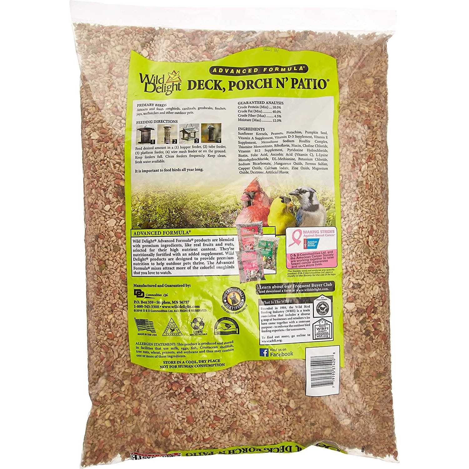 Wild Delight Deck Porch N' Patio Bird Seed - Pet Supplies online store