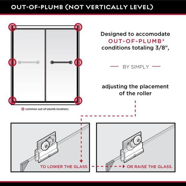 Delta Everly 60 in. x 58-1/8 in. Semi-Frameless Traditional Sliding Bathtub Door in Chrome with Tranquility Glass