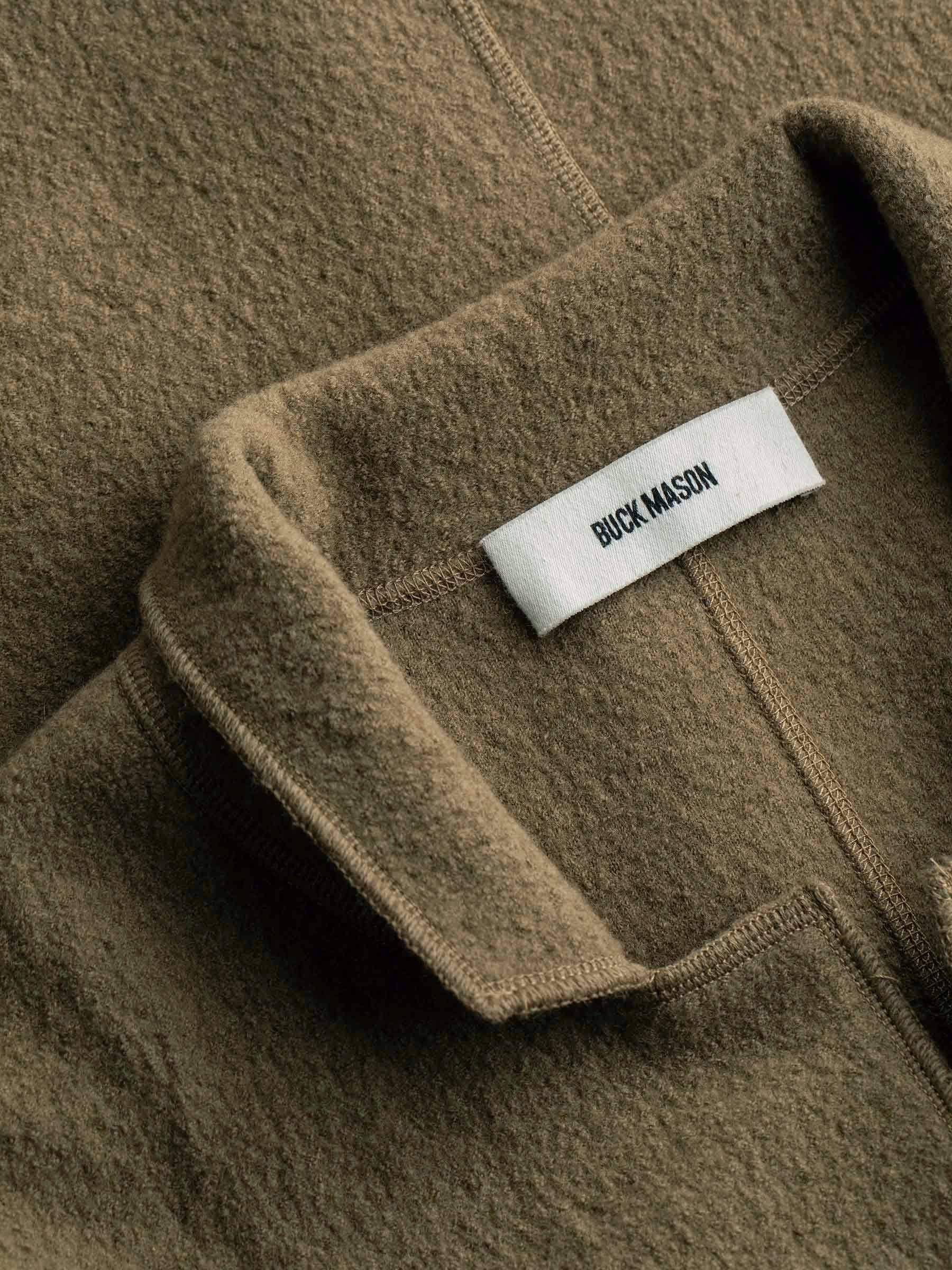 Buck Mason Men&s Felted Chore Coat in Camel, Size Small | Felt