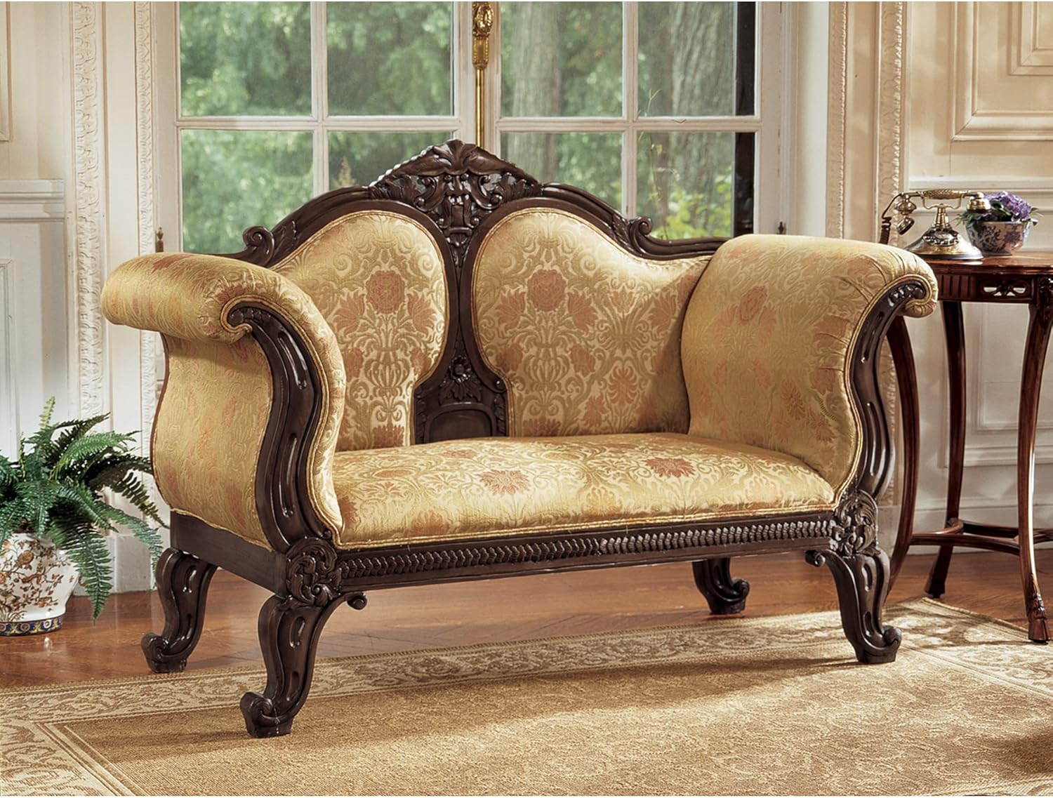 Design Toscano Abbotsford House Victorian Sofa, cherry