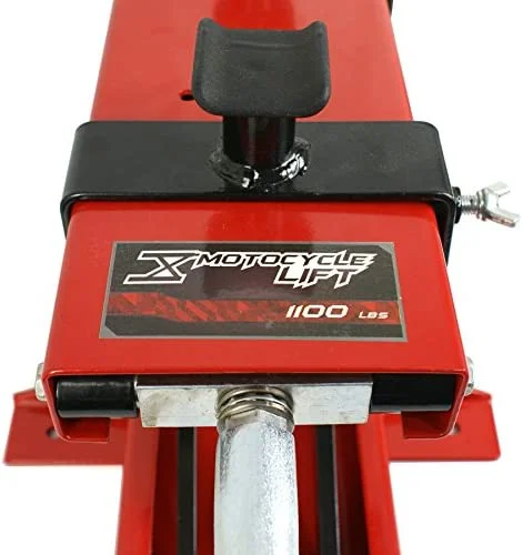 Motorcycle Center Scissor Lift Jack Hoist Stand Bikes ATVs Scooter Crank Stand, 1100 LB Load Capacity