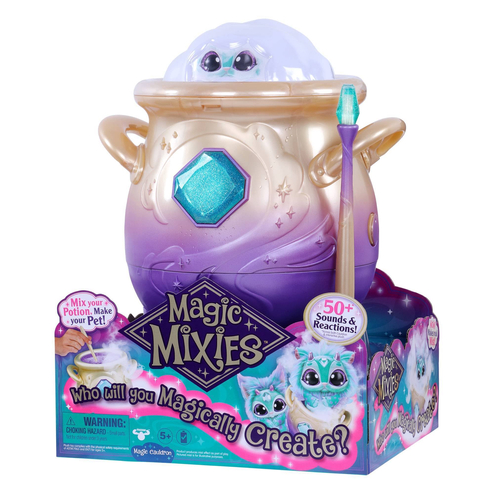 Magic Mixies Blue Interactive Plush Toy Magical Misting Cauldron