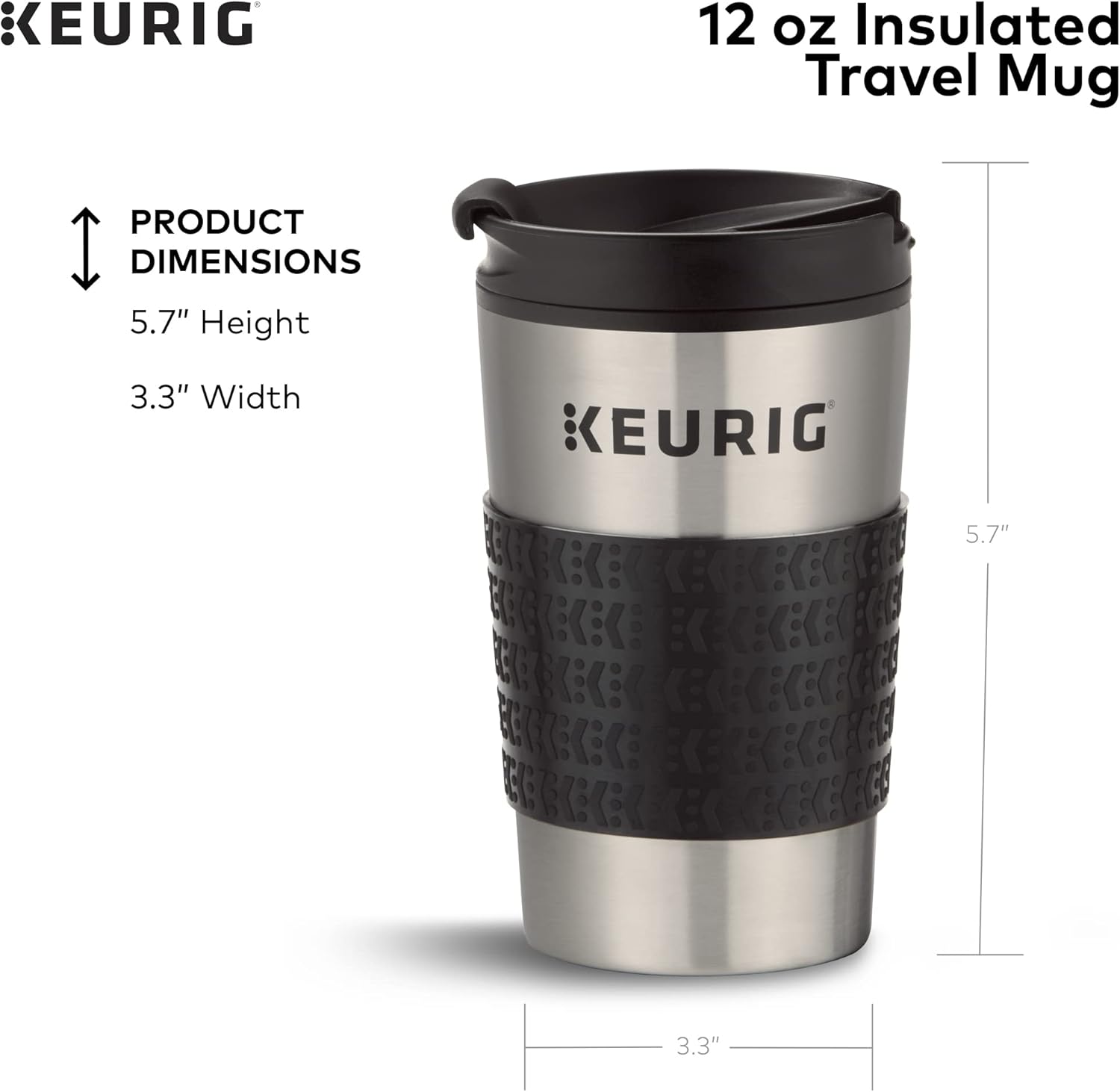 Keurig K-Mini Plus Single Serve K-Cup Pod Coffee Maker with Travel Mug (1 Count) Bundle