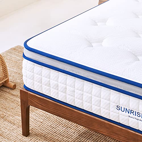 Sunrising Bedding 8” Natural Latex Full Mattress, Individually Encased Pocket Coil, Firm, Supportive, Naturally Cooling, Organic Mattress, 120-Night Free Trial, 20-Year Warranty