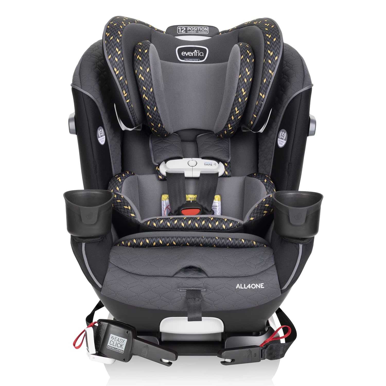 Evenflo All4One DLX 4-In-1 Convertible Car Seat (Kingsley Black)