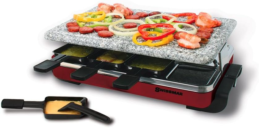 Swissmar Classic 8 Person Anthracite Raclette with Cast Aluminum Grill Plate