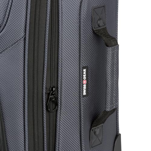 SwissGear Sion Softside Expandable Luggage, Black, Checked-Large 29-Inch