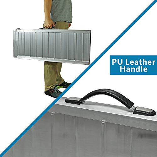 6' (72" X 31") Extra Wide Non-Skid Aluminum Wheelchair Scooter Loading Ramp 6FT, Lightweight Folding Portable Traction Ramp