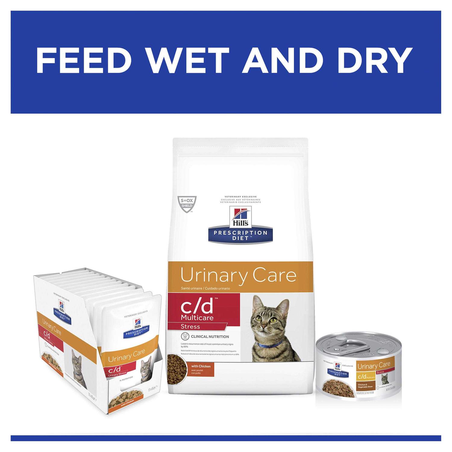 Hill&amp;s Prescription Diet c/d Multicare Stress Urinary Care with Chicken Dry Cat Food - Pet Supplies online store