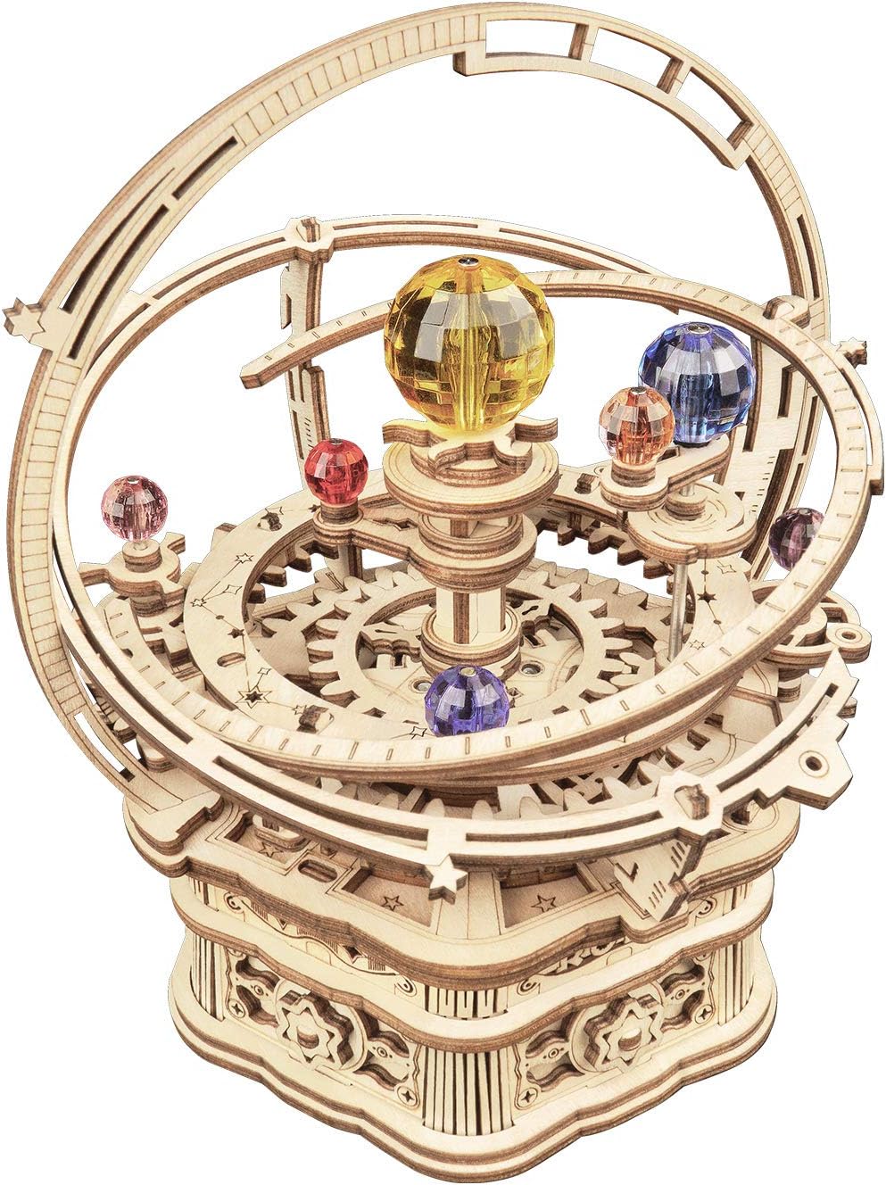 ROKR 3D Wooden Puzzles Model Building Kits Mechanical Music Box Kits Creative Gift for Kids on Birthday/Christmas Day