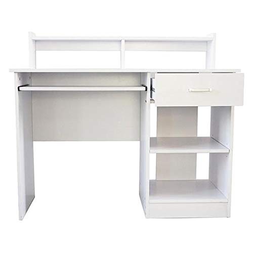 Home Office Computer Desk, Study Computer Desk Home Office Writing Small Desk, Modern Simple Style PC Table, Black Wood Frame (Black5)