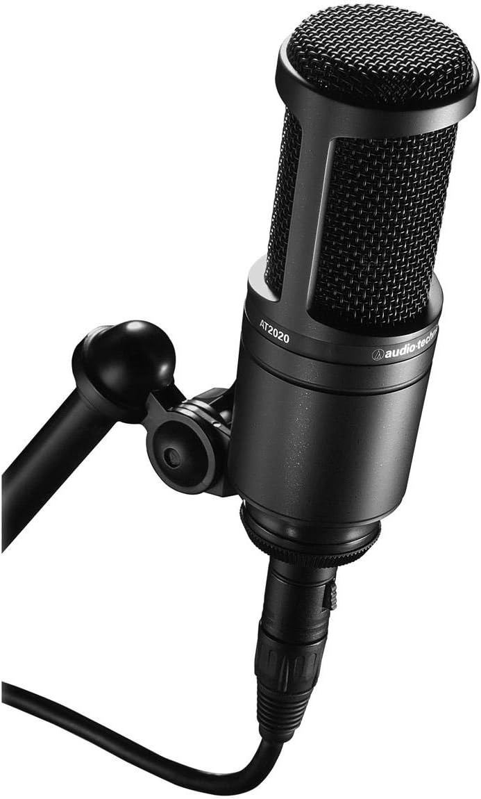 Audio-Technica AT2020 Cardioid Condenser Microphone with Vocal Recording Setup Kit