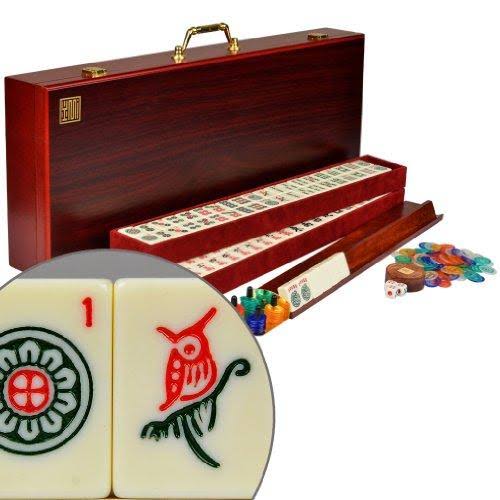 Yellow Mountain Imports American Mahjong Set The Classic with Vintage Rosewood