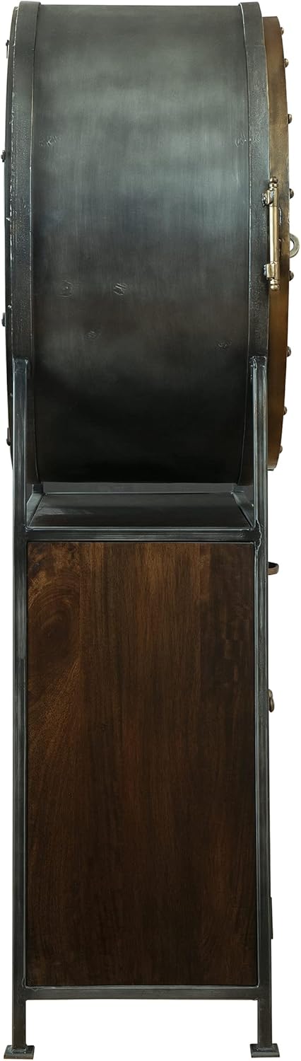 Howard Miller Rob Roy Wine & Bar Cabinet 695-236 – Distressed Display, Rustic Hardwood Storage Liquor Console & Rack
