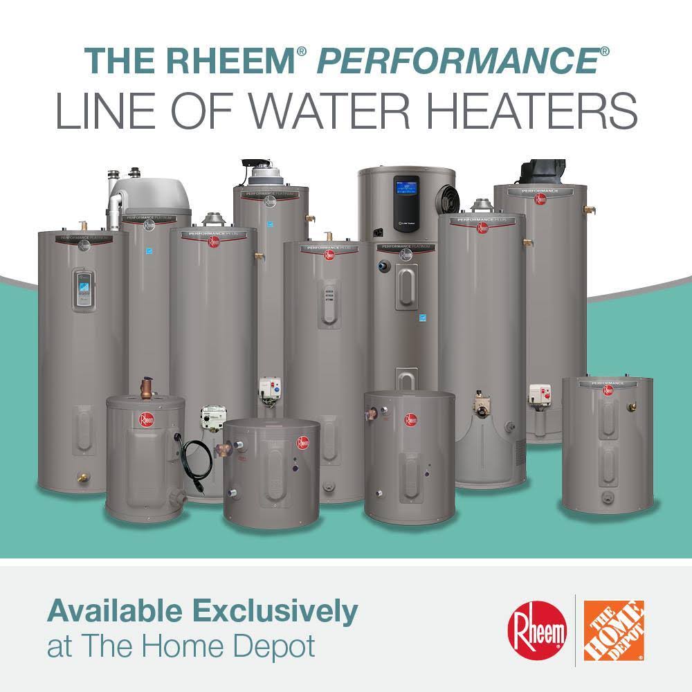 Rheem Performance 50 gal. Short 6 Year 40,000 BTU Natural Gas Tank Water Heater 641133