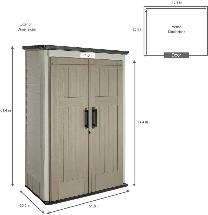 Rubbermaid Big Max Large Vertical Resin Storage Shed
