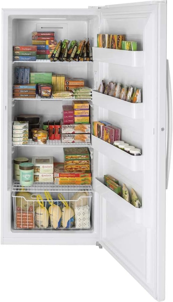 GE - 21.3 Cu. Ft. Frost-Free Upright Freezer - White Model:FUF21SMRWWW