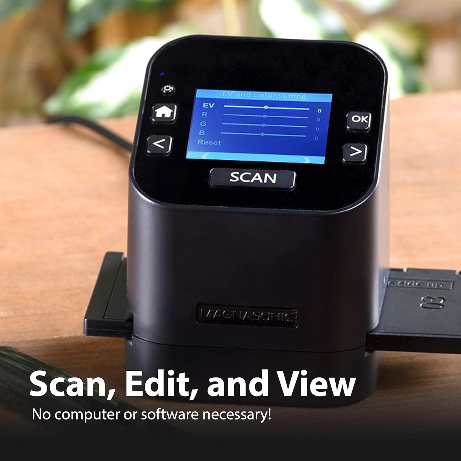 Magnasonic All-In-One Film & Slide Scanner, High Resolution 22MP, Converts 35mm/110/126/ Super 8/8mm Film & 135/110/126 Slides into Digital JPEG, 2.4 LCD Screen, Built-in Memory, Fast Scanning (FS52)