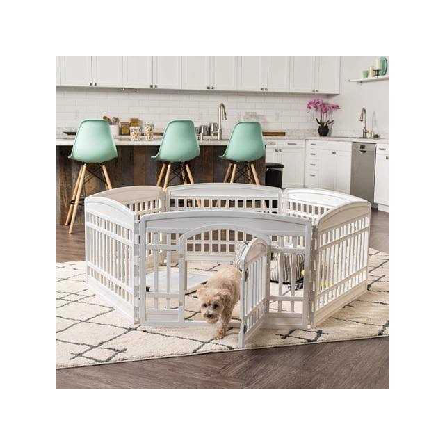 IRIS USA 6 Panel Exercise Pet Playpen with Door - Pet Supplies online store