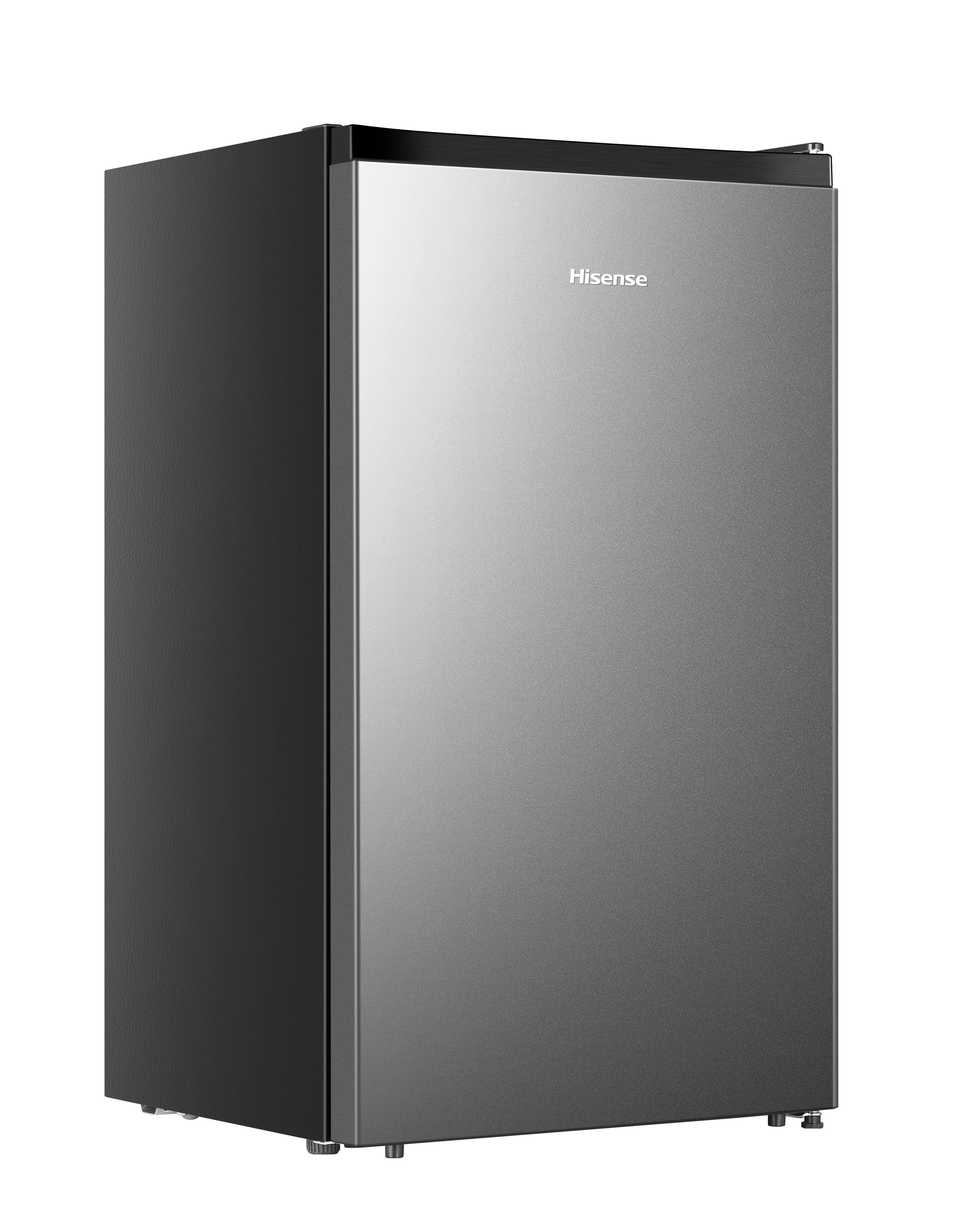 Hisense 4.4 Cu ft. Single Door Mini Fridge with Chiller, Silver 18.7" Width